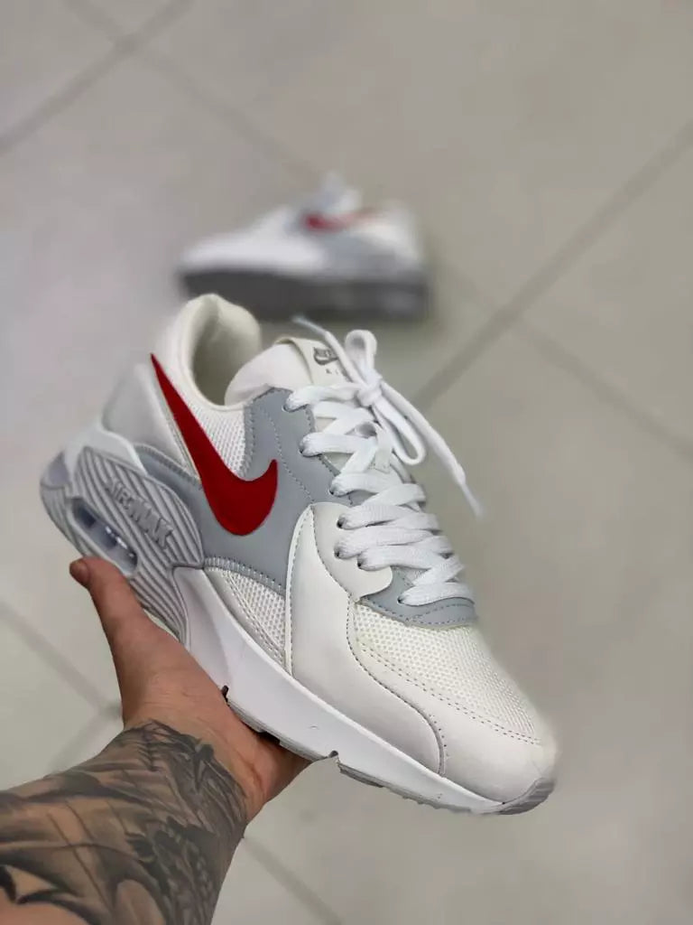 Tênis Nike Air Max Excee - Branco/Cinza/Vermelho