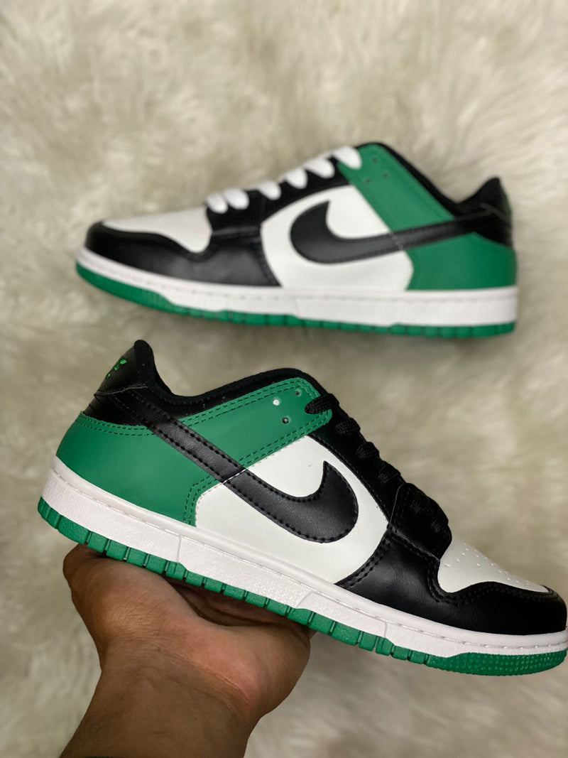 Tenis Nike Dunk Low Branco Verde Preto