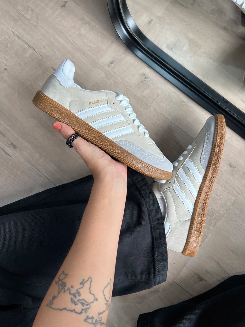 Tênis Adidas Samba OG - Bege/Branco